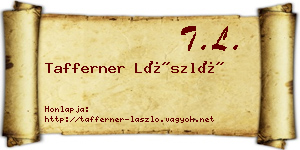 Tafferner László névjegykártya