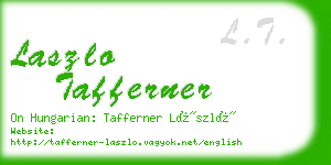 laszlo tafferner business card